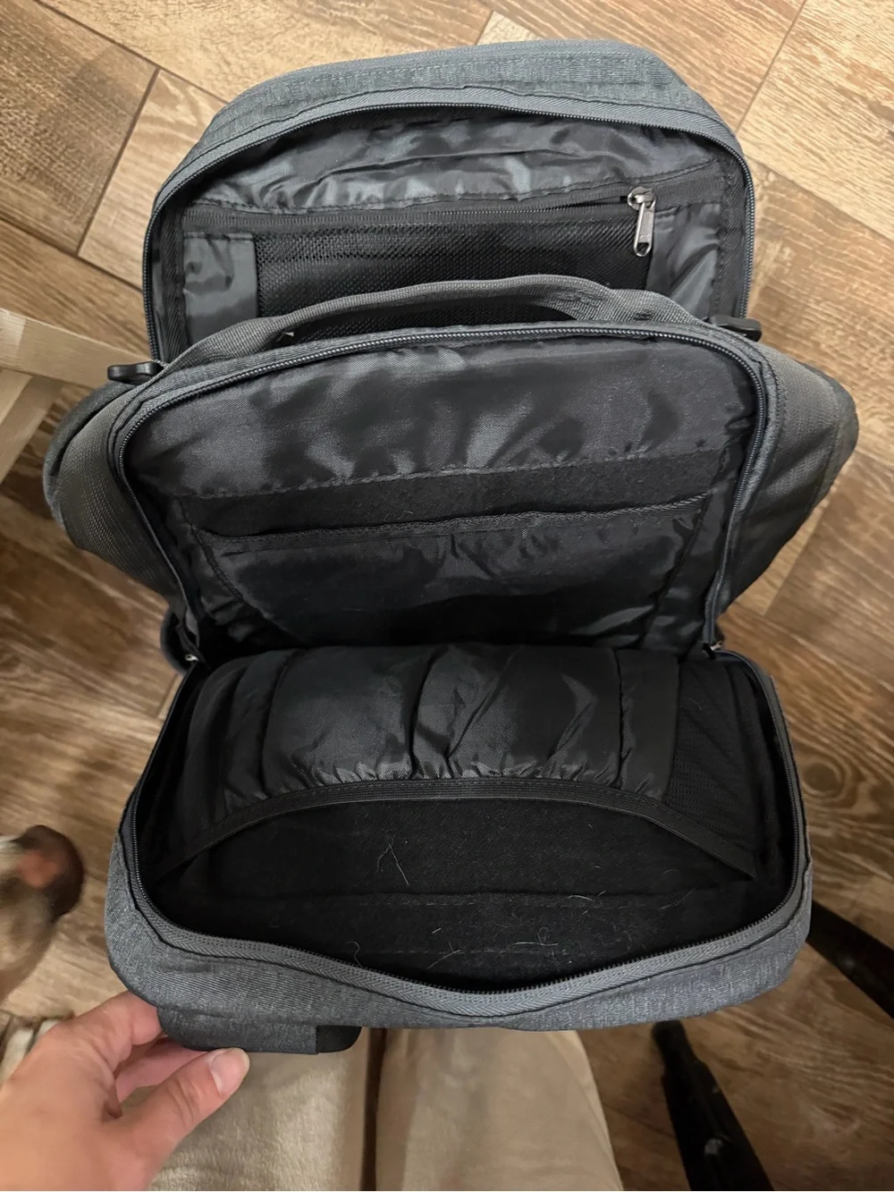 Women’s Dark Gray Tactical Roll-Top Backpack